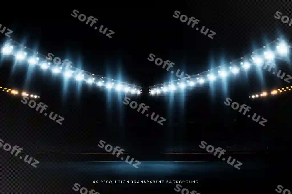 Stadion yuqori chiroq shaffof orqa fon | Stadium overhead light transparent background