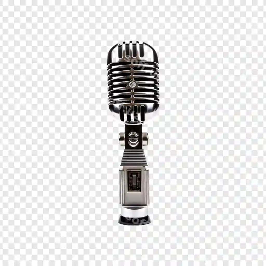 Mikrofon ajraltirilgan shaffof orqa fonda | Microphone isolated transparent background 2
