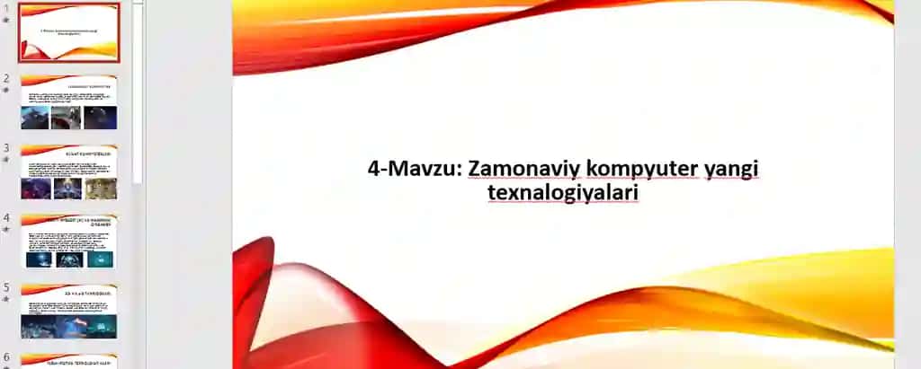 Zamonaviy kompyuter yangi texnalogiyalari