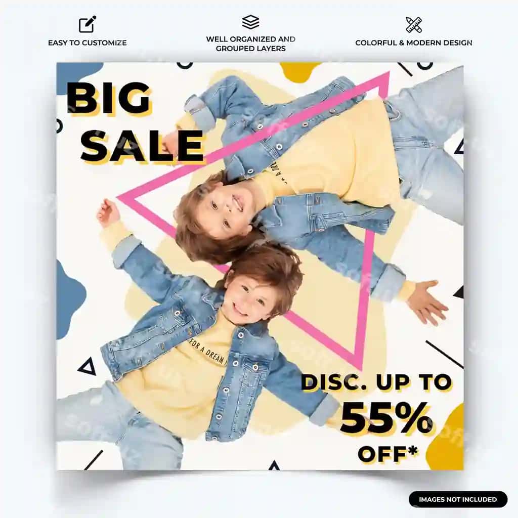 Moda Instagram ijtimoiy media post web banner shablon vektor premium | Fashion instagram social media post web banner template vector premium 2