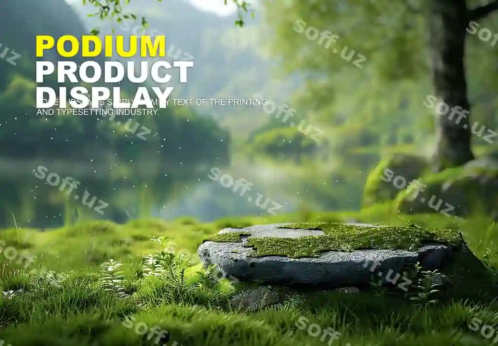 Yoz chiroyli tabiiy podium mezon mahsulot ko'rsatish namuna ko'rsatish | Summer elegant natural podium stage product display mockup show