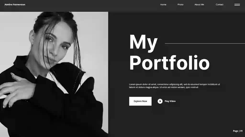 Portfoilo uchun shablon