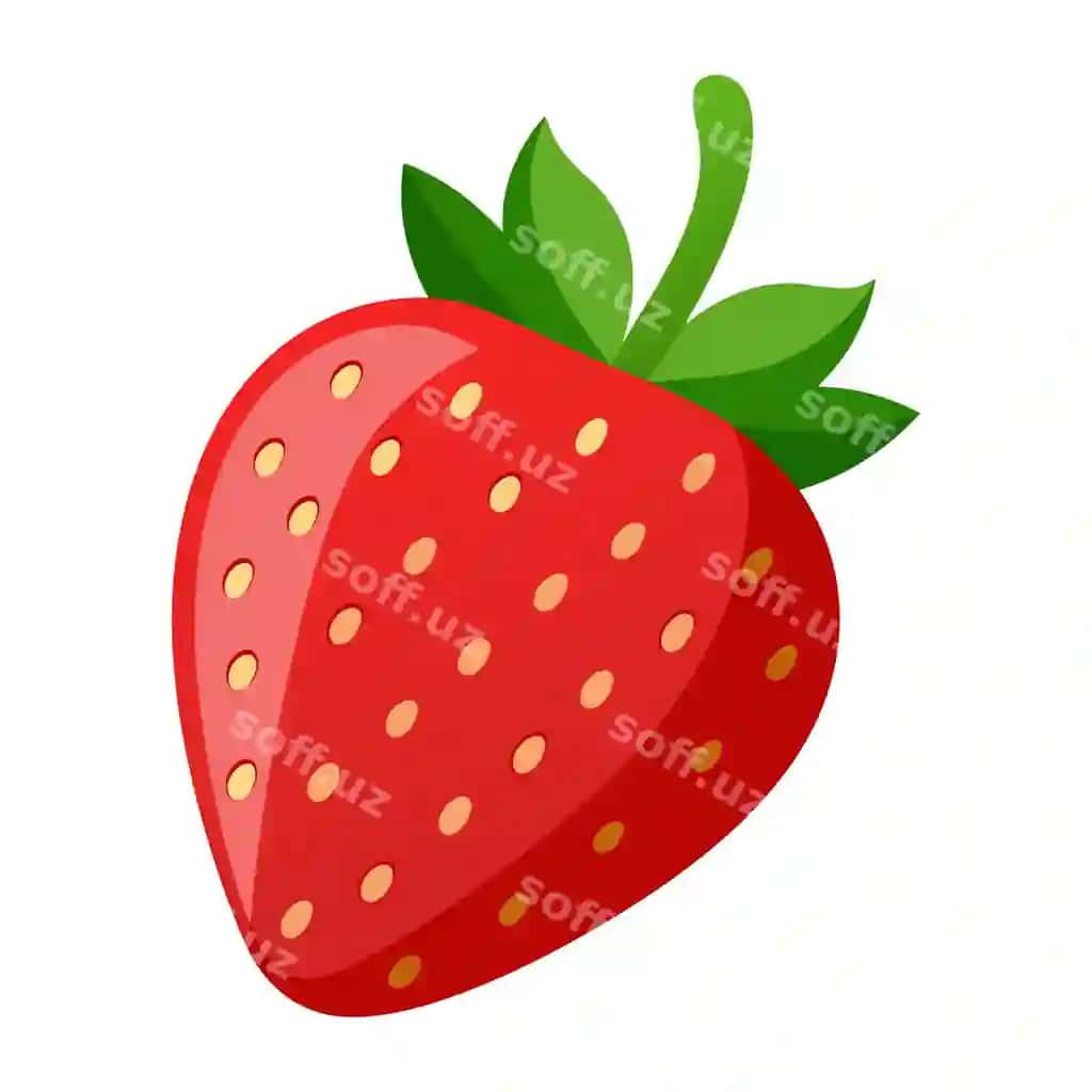 Vektor murdum ajraltirilgan oq fon | Vector strawberry isolated white background