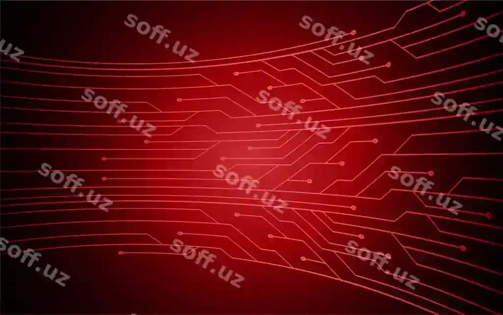 Qizil kiber devori kelajak texnologiyasi konseptsiyasi orqa fonda | Red cyber circuit future technology concept background 2