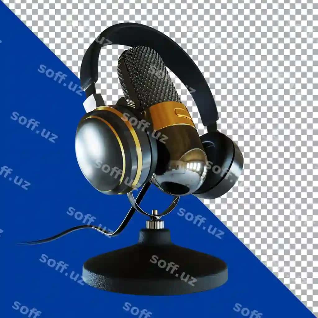 Podcast talkshow 3d render kompositsiyasi ajraltirilgan | Podcast talkshow 3d render composition isolated