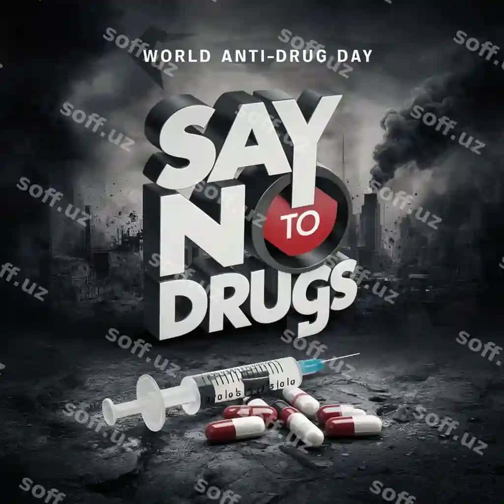 Poster Dunyo No Droga Kuni | Poster world no drugs day