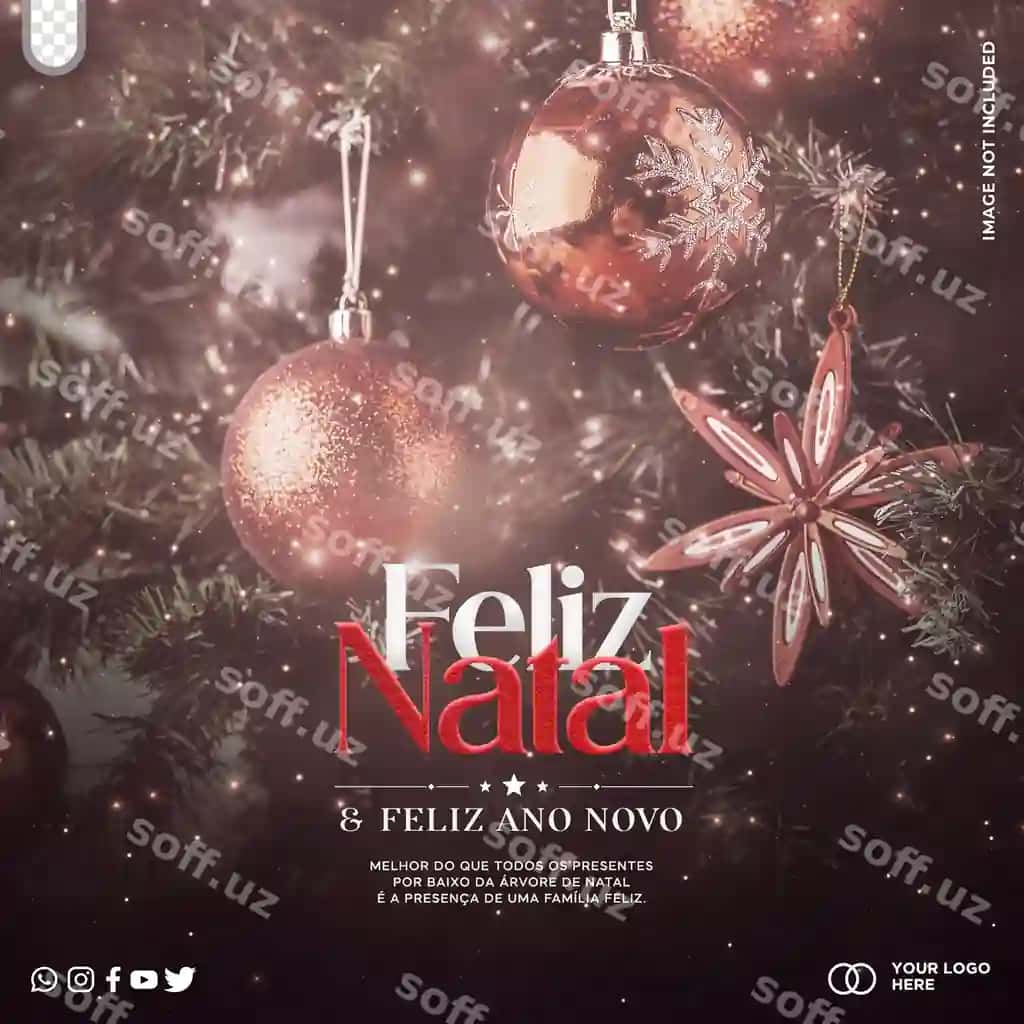 Instagram post shabloni ijtimoiy tarmoqlar Barchangga rang-barang Nevavar ekani Hayrli Qalender! Feliz Natal! | Post template instagram social networks merry christmas feliz natal