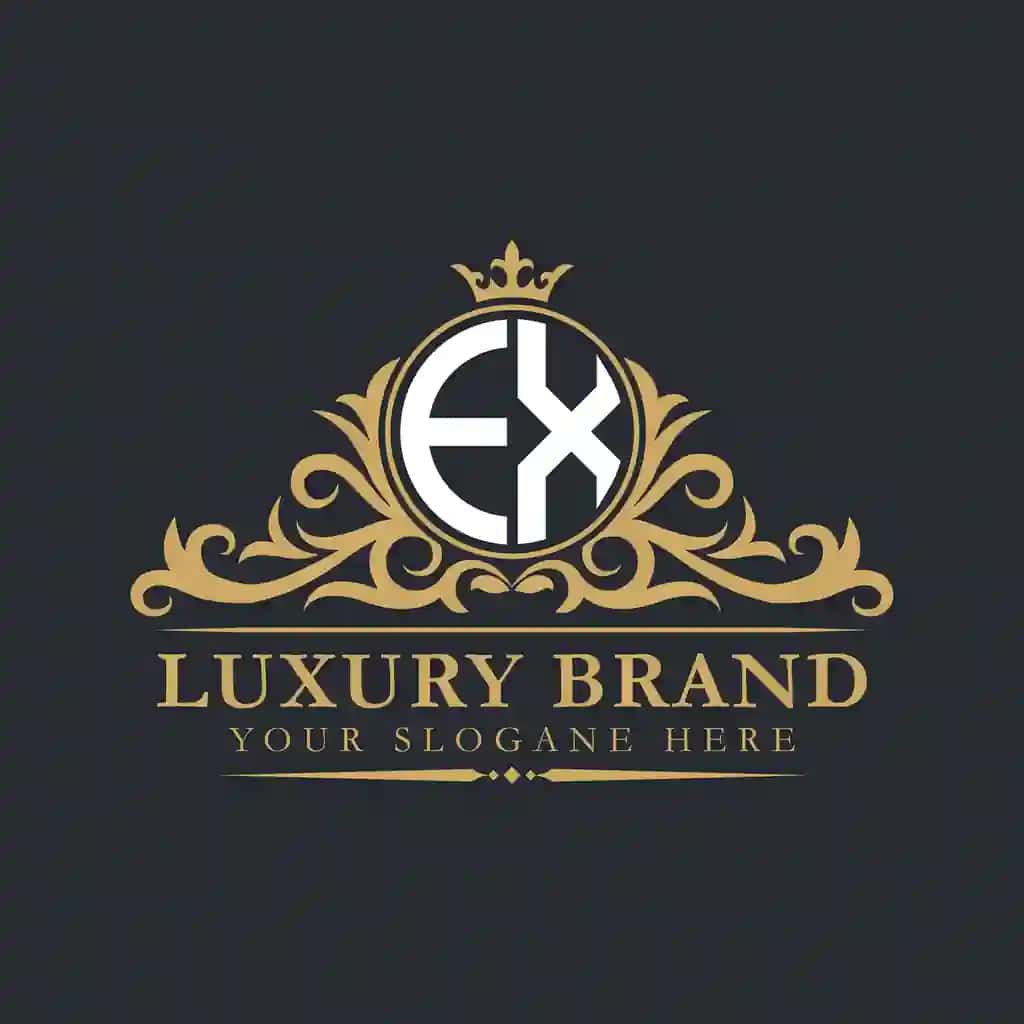 Toj boshlovchi monogrammali hashamatli harfli logotip | Luxury letter logo with crown initial monogram calligraphic