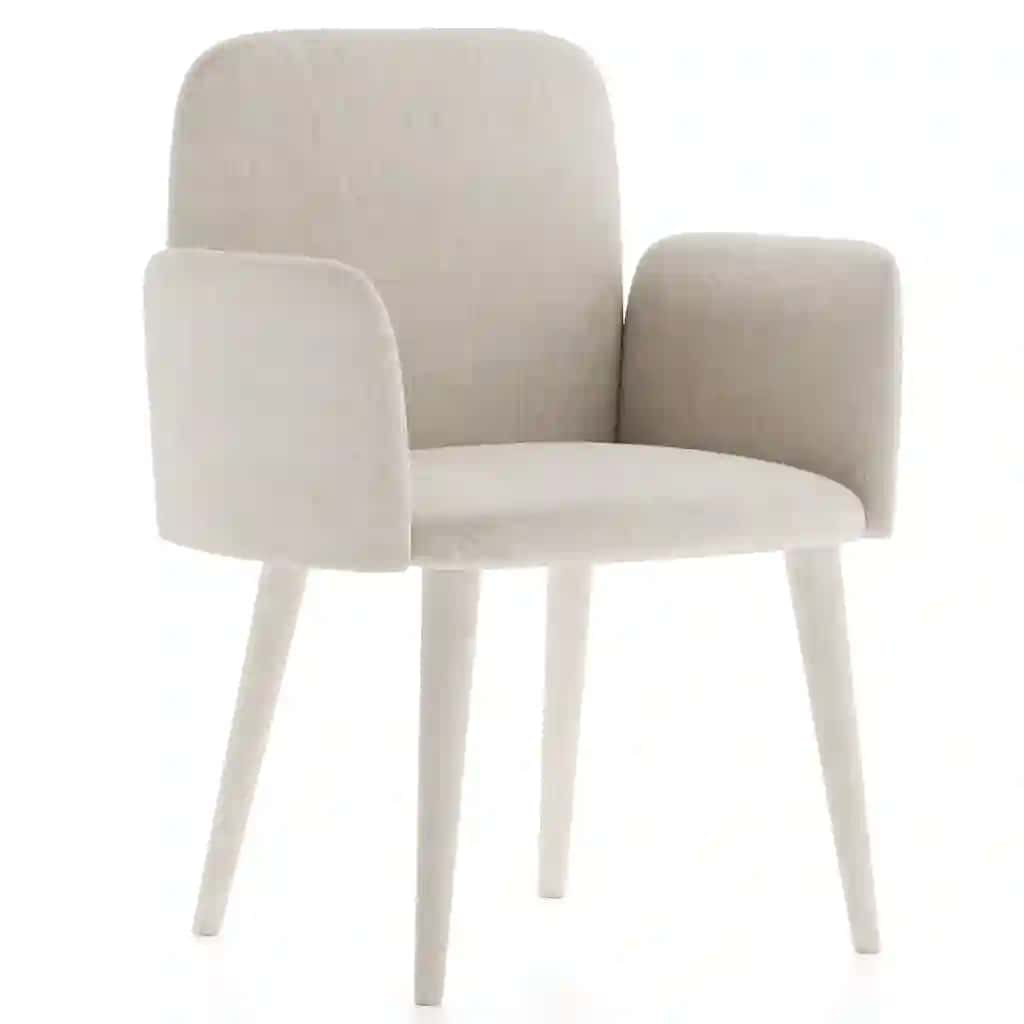 Minimal Fabric Dining Armchair