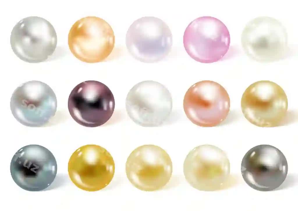 Haqiqiy turli ranglardan iborat insho komplekti | Realistic different colors pearls set