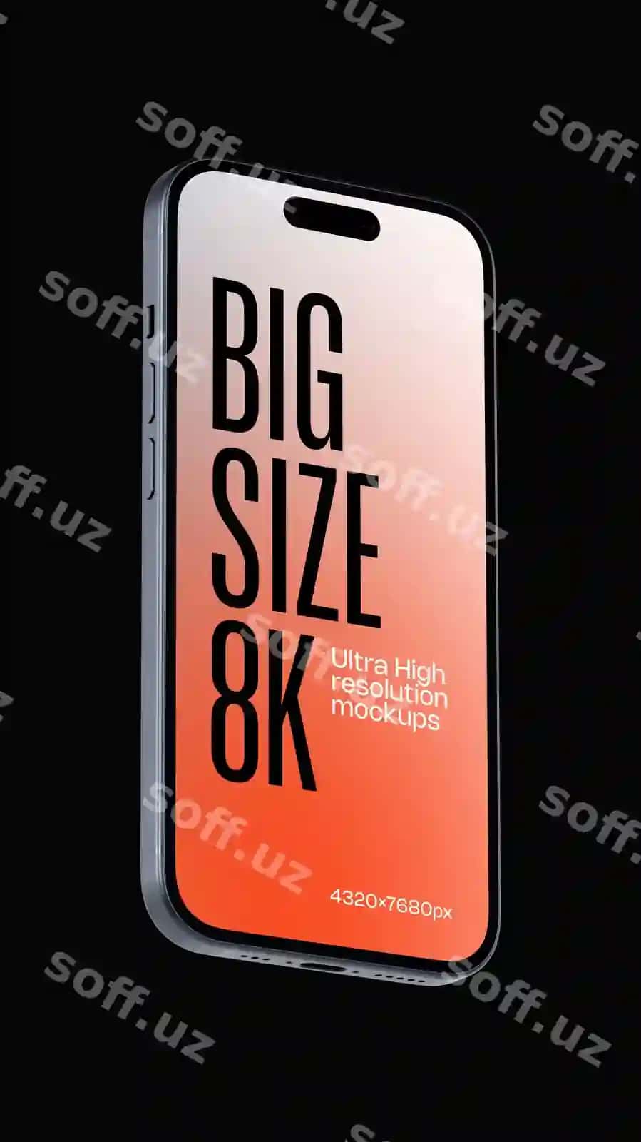 Akıllı telefon mockupu onga baxish kattaqchısı | Smartphone mockup right side view