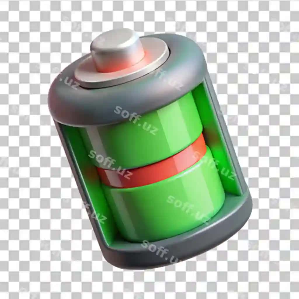 3d batareya ikonasi batareya quzatilmoqda batareya zaryad darajasi pastdan yuqoriga | 3d battery icon battery is charging battery charge from low high 2