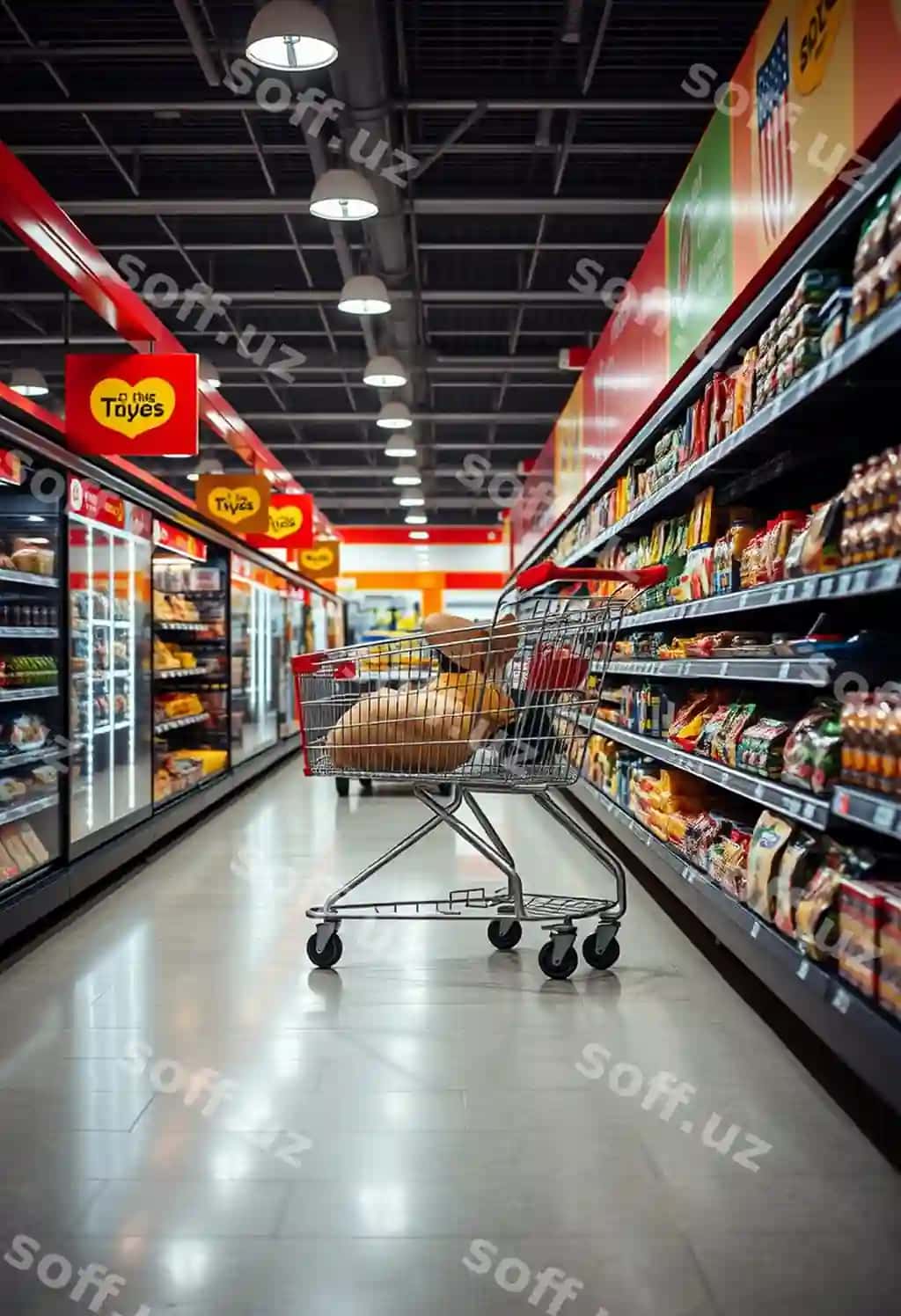 Supermarket to'liq xarid karzinkasi | Supermarket full shopping trolley car