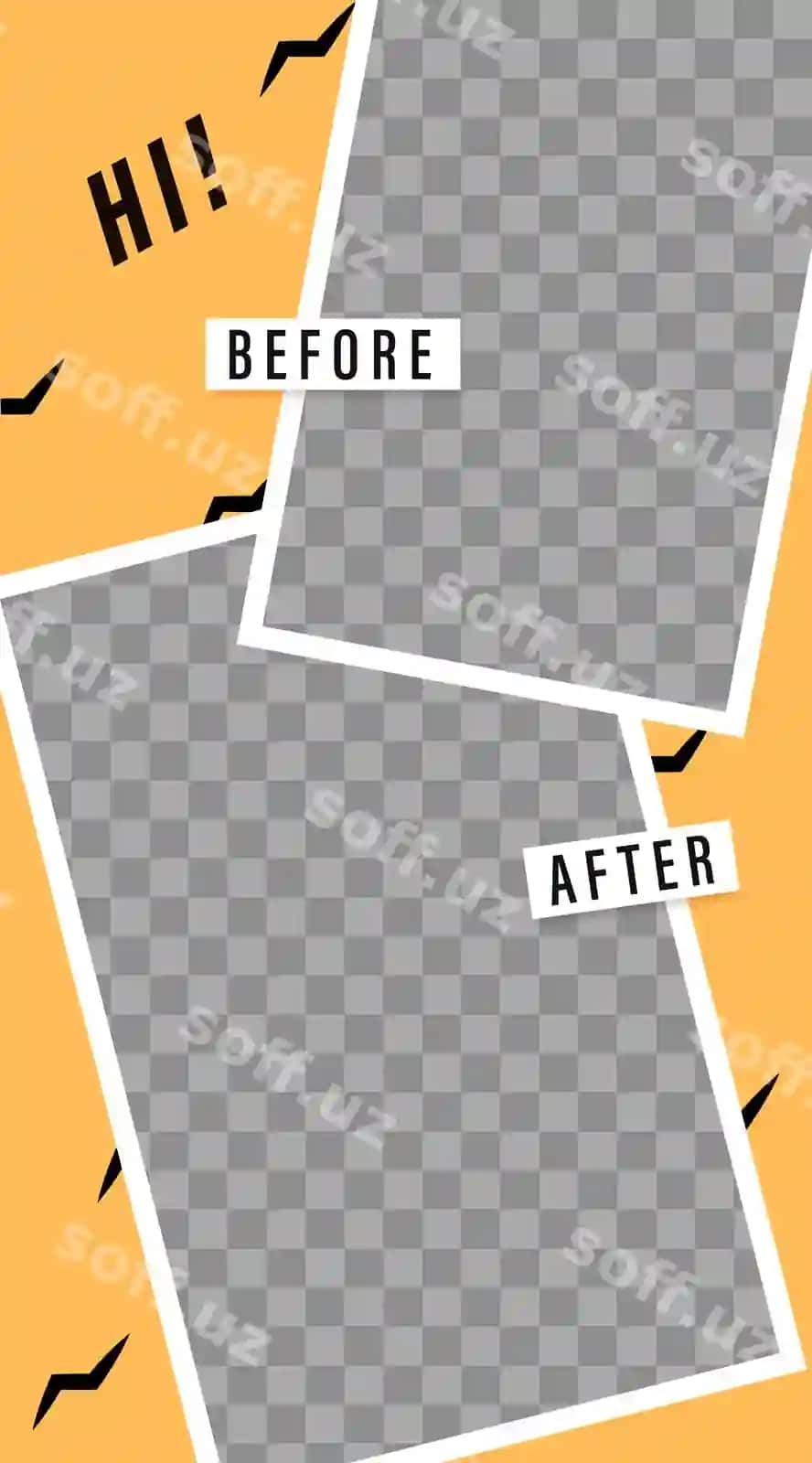 Hikoyalari shabloni oldin keyin striym foto freym | Stories template before after streaming photo frame