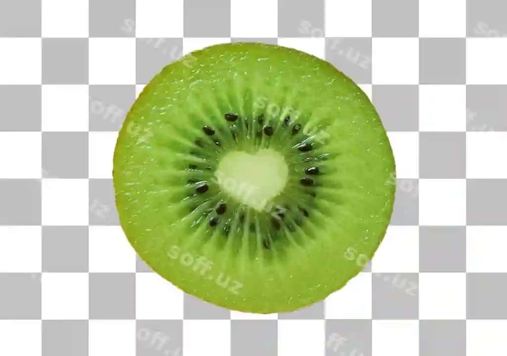 Yaqin surat tabiiy yurak shaklidagi kesim taze o'rgimchilgan kiwi mevasi | Closeup natural heart shaped cross section fresh ripe kiwifruit