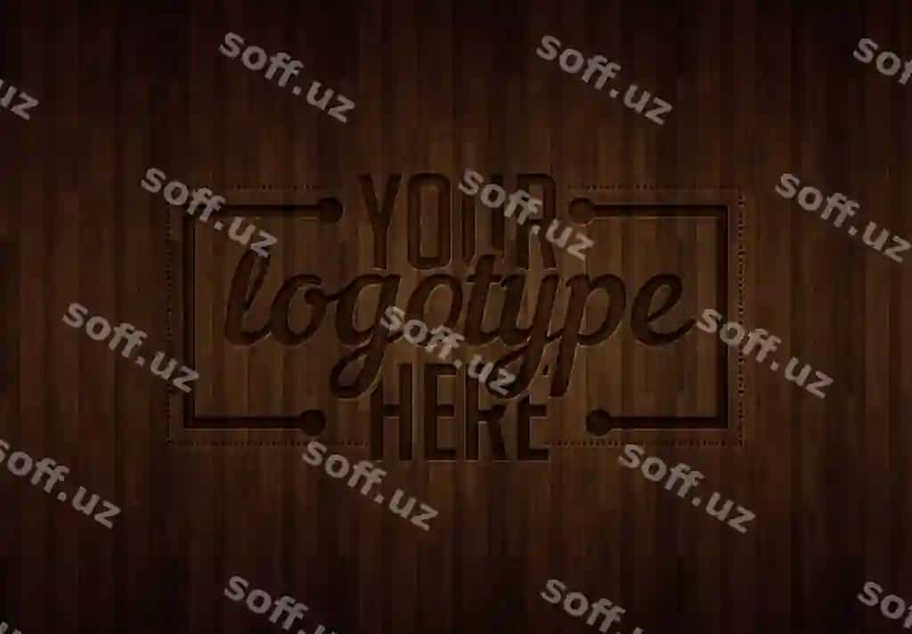 Logotip shablon yog'och | Logotype template wood 2