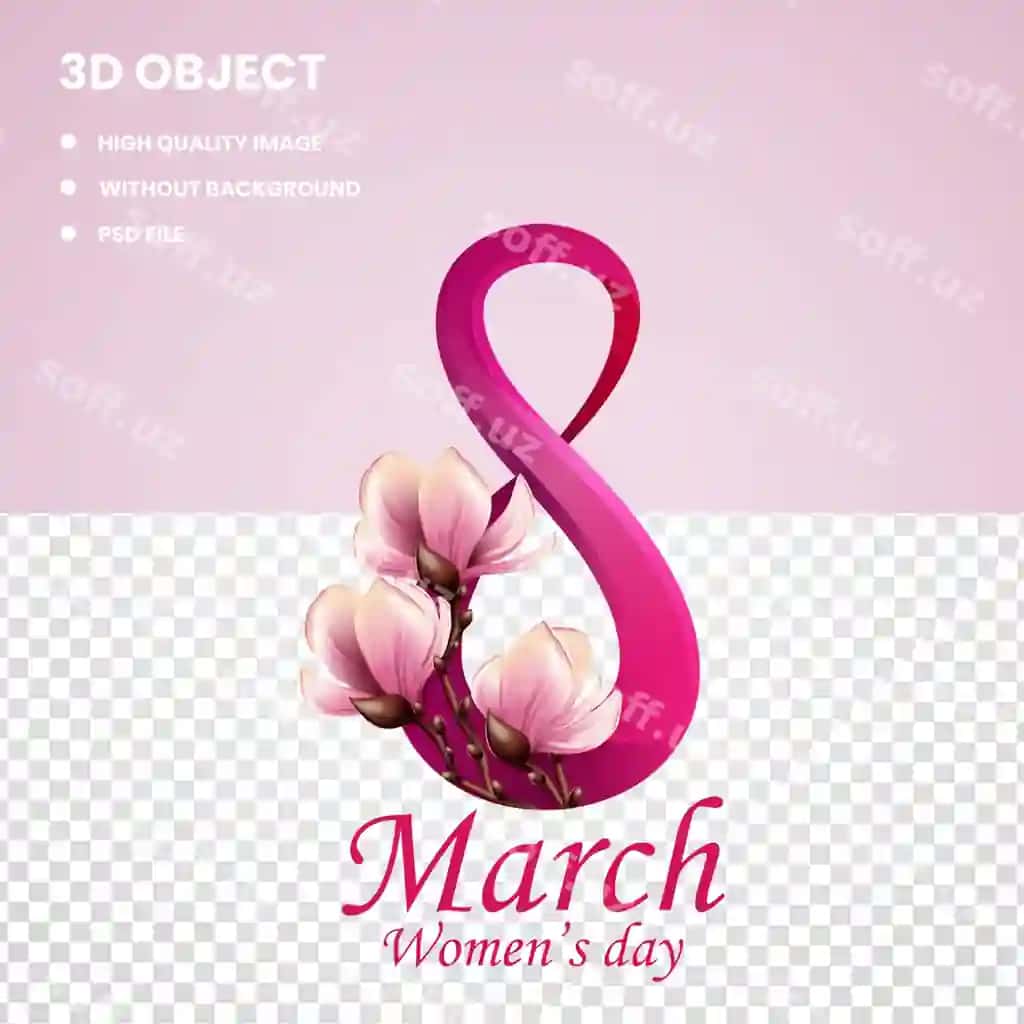 Binafshe guli 8-mart | Pink flower 8th march