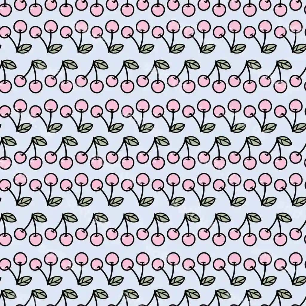 Pastel gilos takrorlanuvchi naqsh dizayni meva naqshi | Pastel cherry repeat pattern design fruit pattern