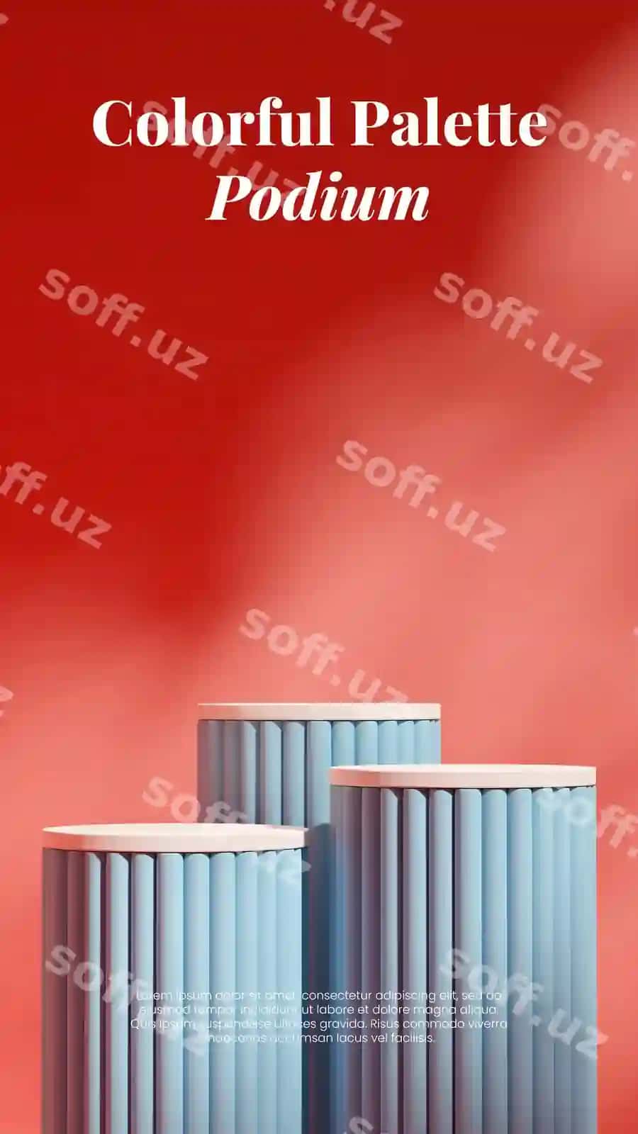 Qizil cho'l qalqonli devor foni 3d render rasm sahna mockup oq ko'k | Red bright wall background 3d render image scene mockup white blue 2