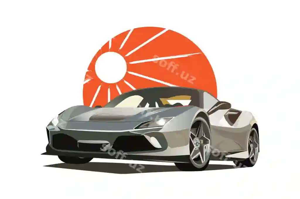 Mashina illustratsiyasi to'liq rangli | Car illustration full color 2