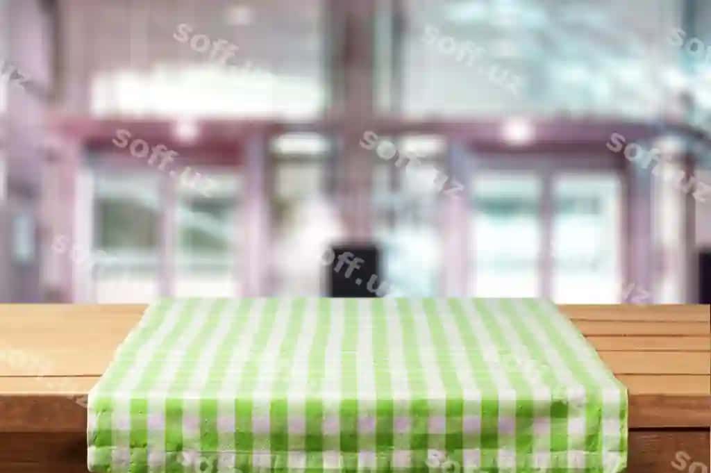 Rangli chizilgan masofa yog'och stol | Colored checked tablecloth wooden table 2
