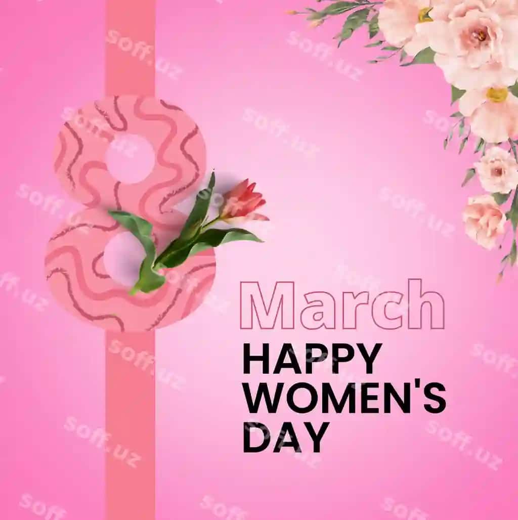 Xalqaro Ayollar Kuni taklifi Instagram posti shabloni | International womens day greeting instagram post template