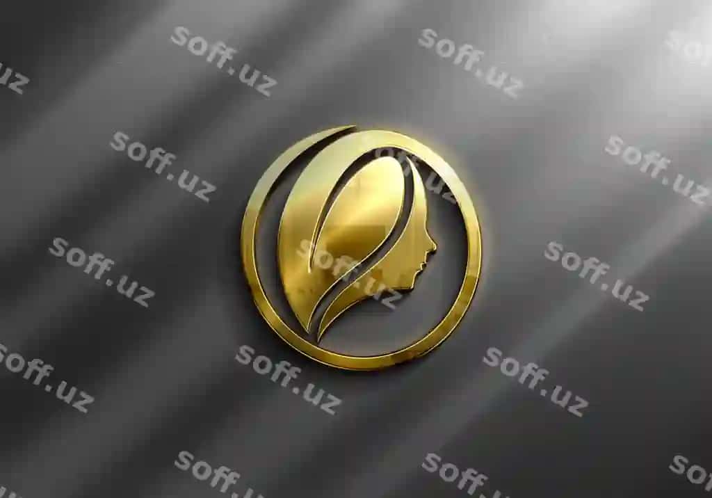 Yaqin rasmdagi hasharli oltin logotip namunasi | Close up luxury gold logo mockup 2