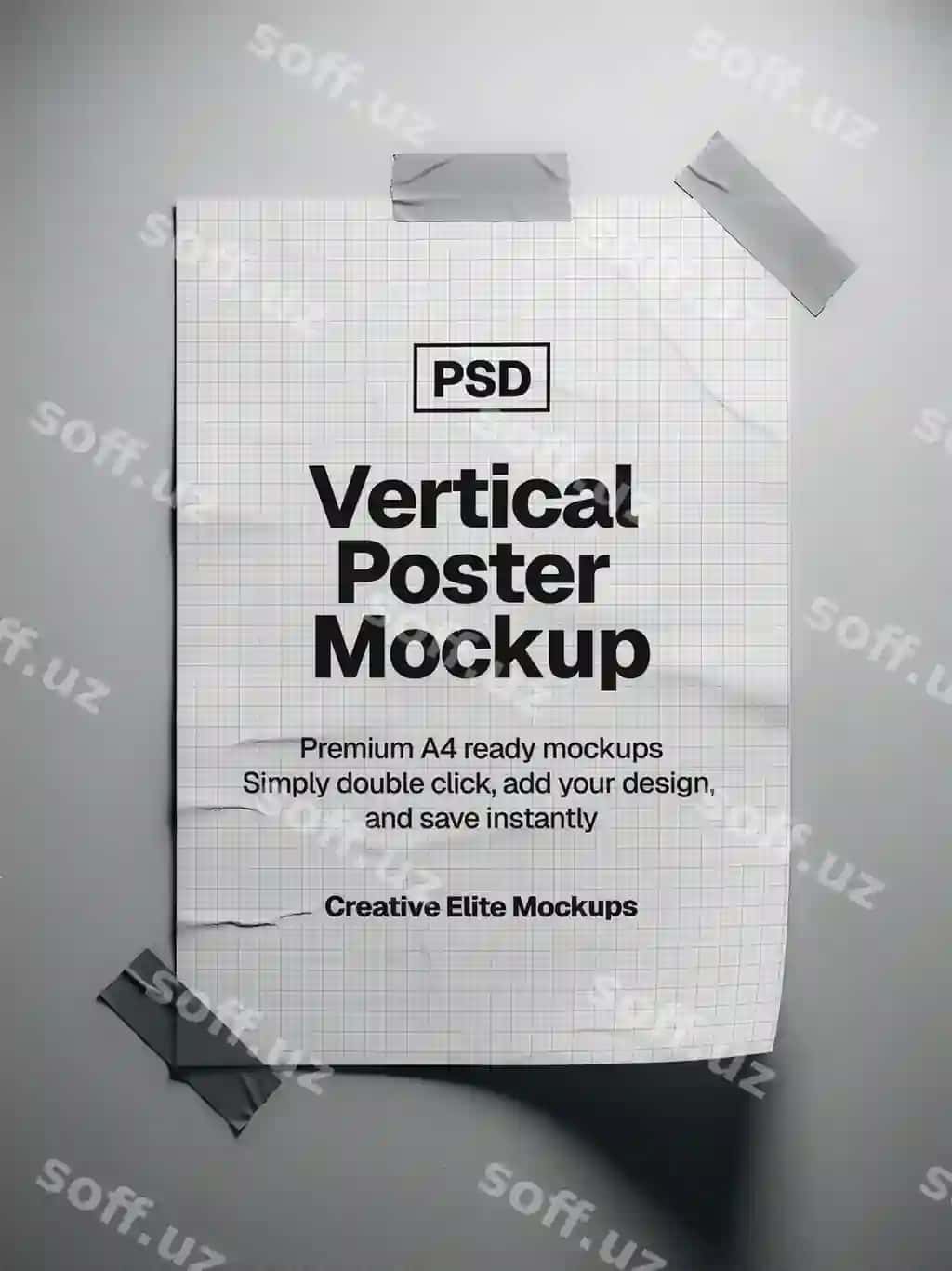Vertikal poster namunasi | Vertical poster mockup