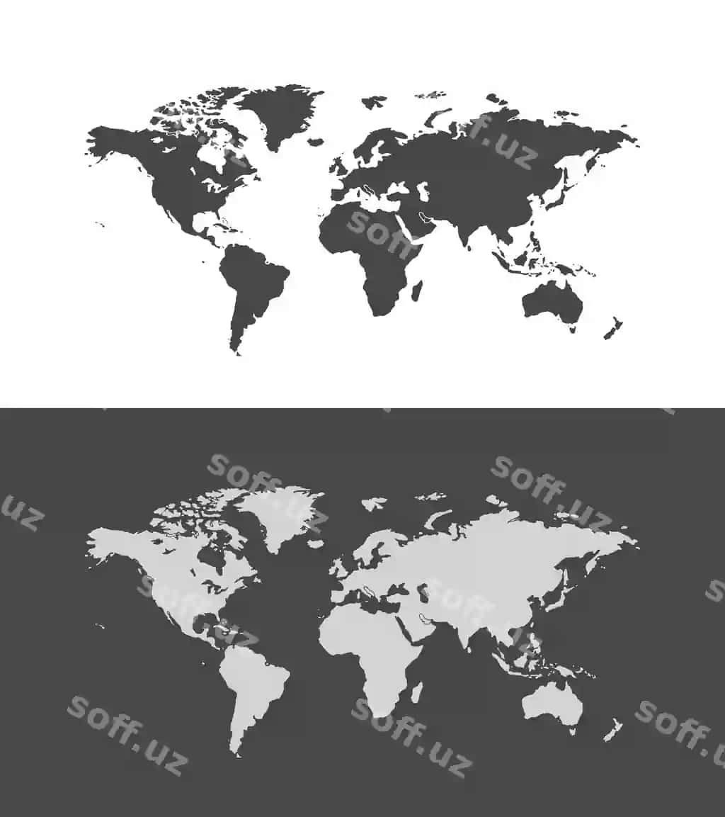 Dunyo xaritasi illustratsiyasi | World map illustration
