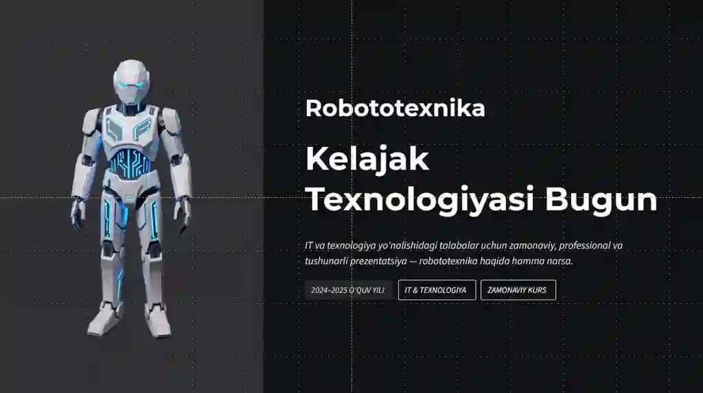 Robototexnika — Kelajak Texnologiyasi Bugun