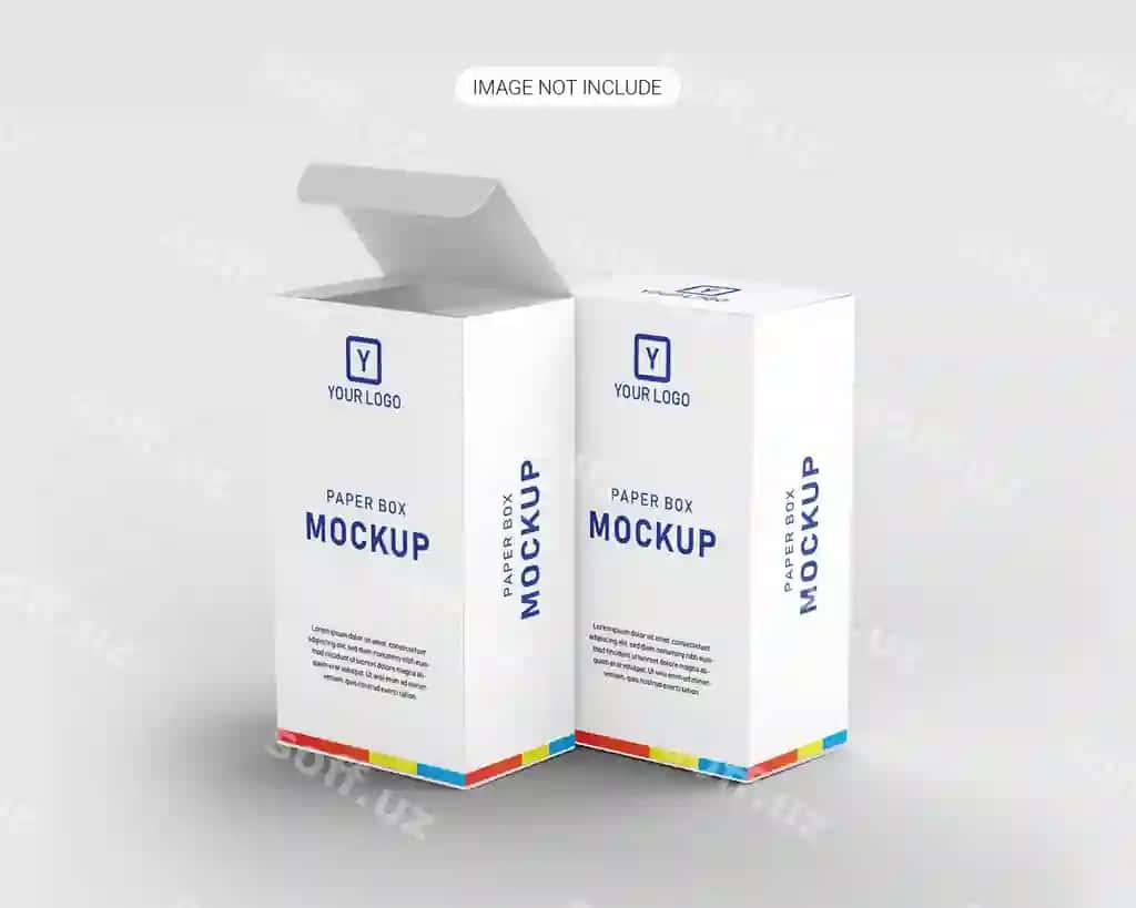 Gorizontal quticha mockup pochg'a mockup | Horizontal box mockup packgaing mockup