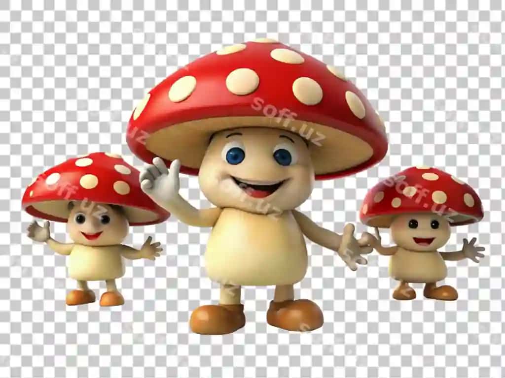 Multfil'm qo'ziq shaxs | Cartoon mushroom character