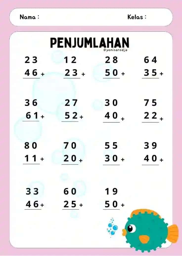 Boshlang‘ich sinf uchun Matematikadan Topshiriq