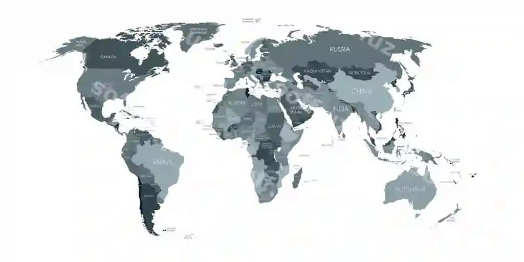 Dunyo xaritasi davlatlar bo'yicha ajratilgan | Map world divided by country