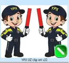 Yo'l patrul xizmati xodimi 70x120sm nisbatda. MultPersonaj cdr, png