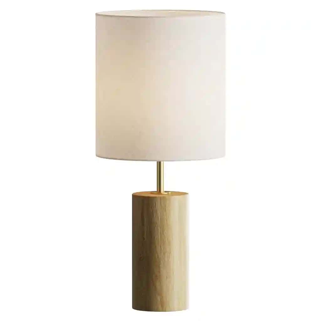 Adesso Wood Column Modern Table Lamp