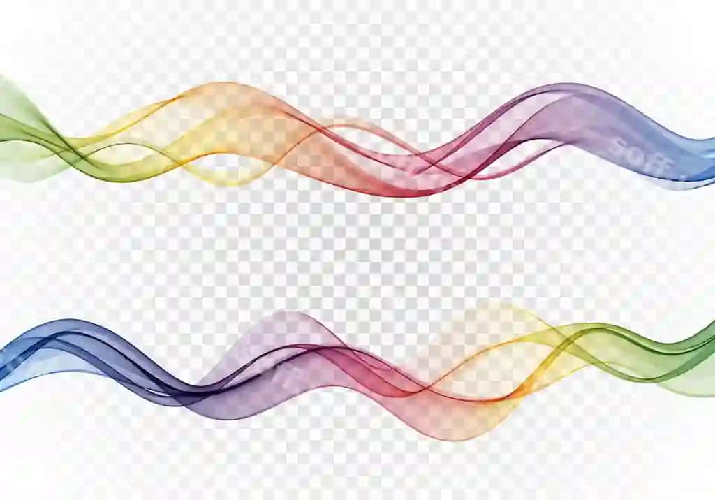 Abstrakt oqim rangli to'lqular vektor fondaan to'lqular rang spektri | Abstract flow colored waves vector background wave color spectrum