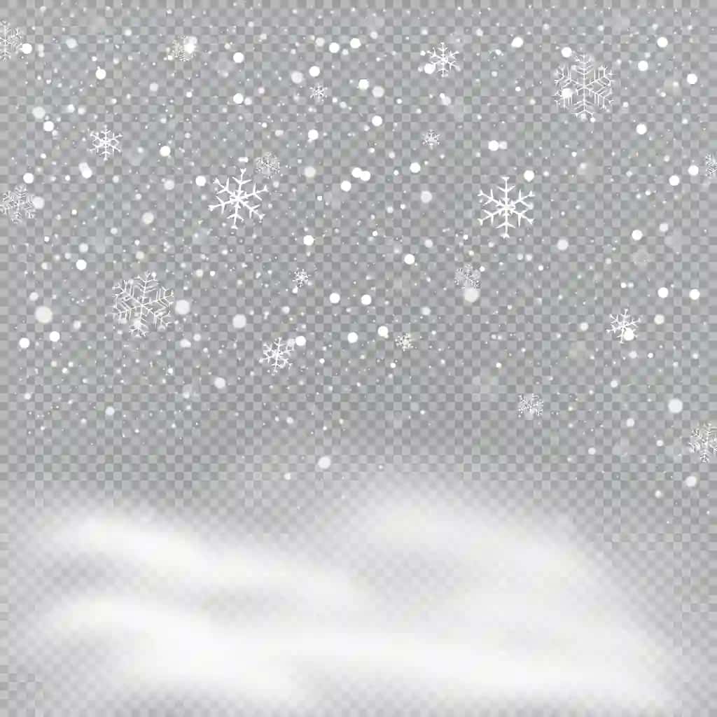 Qor shamoli shaffof fon oq gradient dekorativ elementi | Snow wind transparent background white gradient decorative element