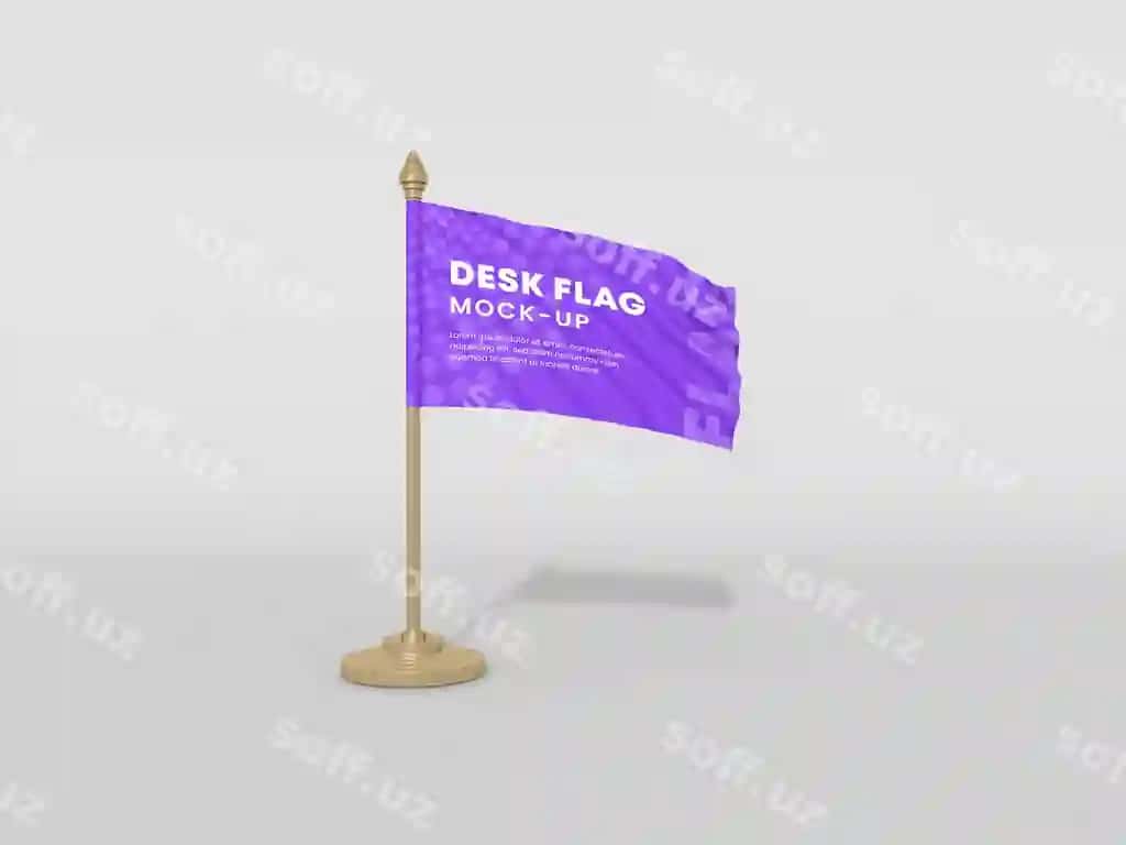 Stol bayrog' namunasi | Desk flag mockup 2