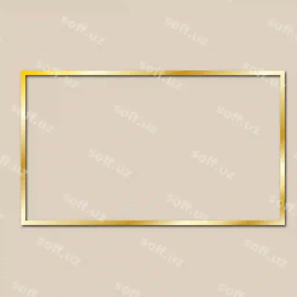 To'g'ri to'rtburchak o'ttizramali ramka bej fon | Rectangular gold frame beige background