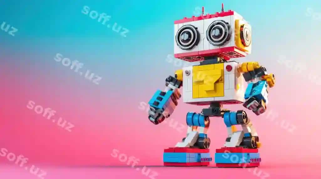 Robot rangli bloklarni qildi. | Robot made colorful blocks 2