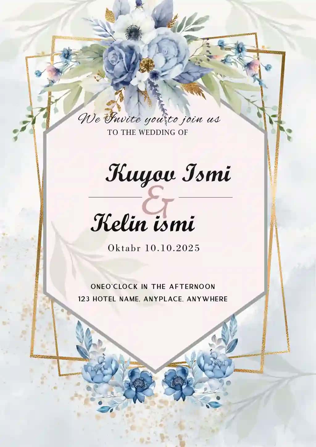 To'ylar uchun Taklifnoma