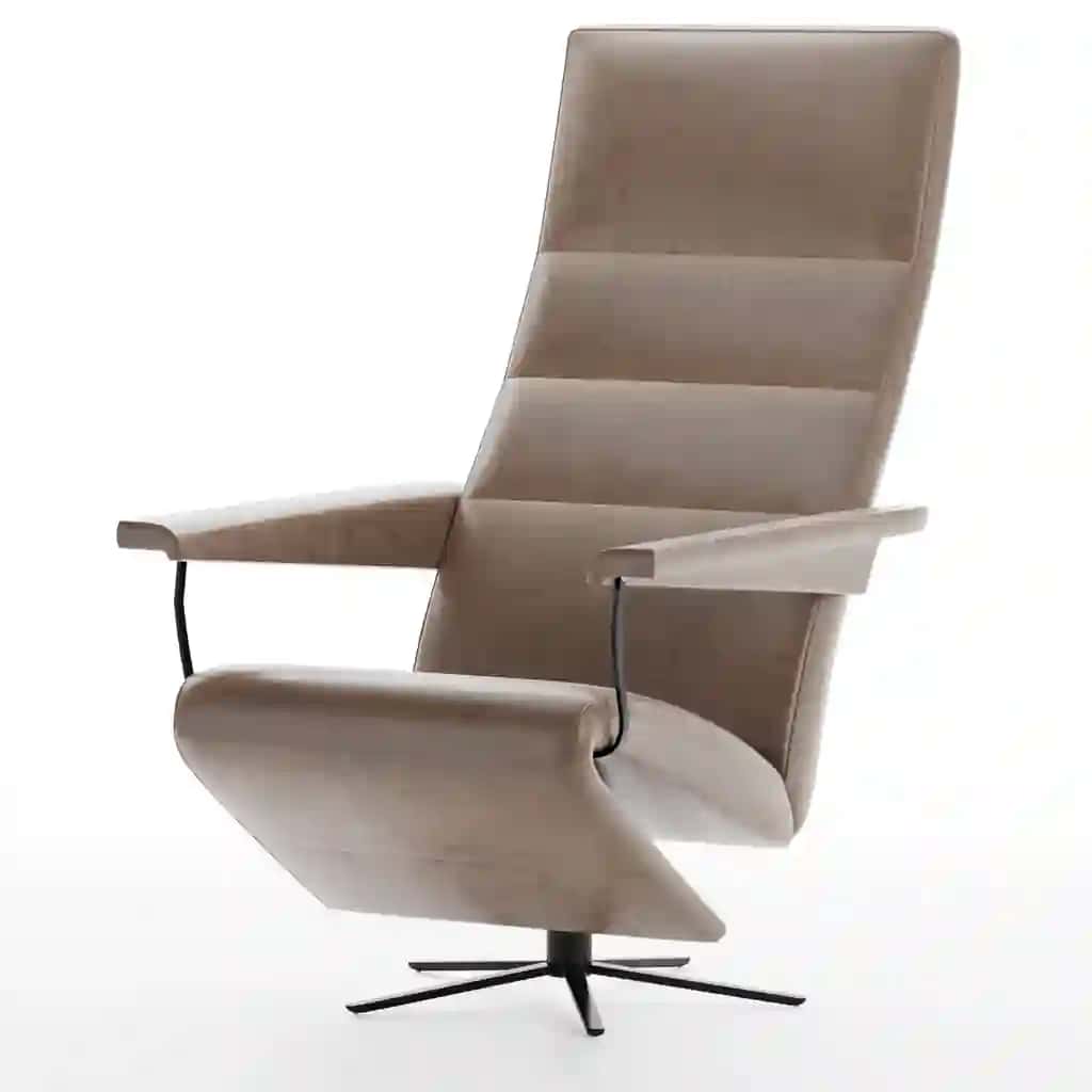 Modern Ergonomic Leather Lounge Chair