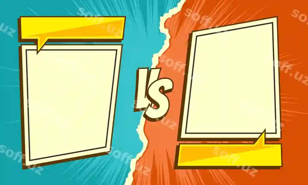 Komiks kontragenti panel faza shablon orqa foni | Comic versus panel with space template background 2
