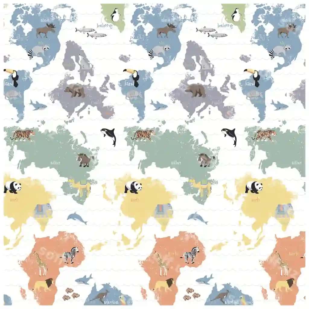 Collage qo'ylar xarita dunyo | Collage sheeps map world