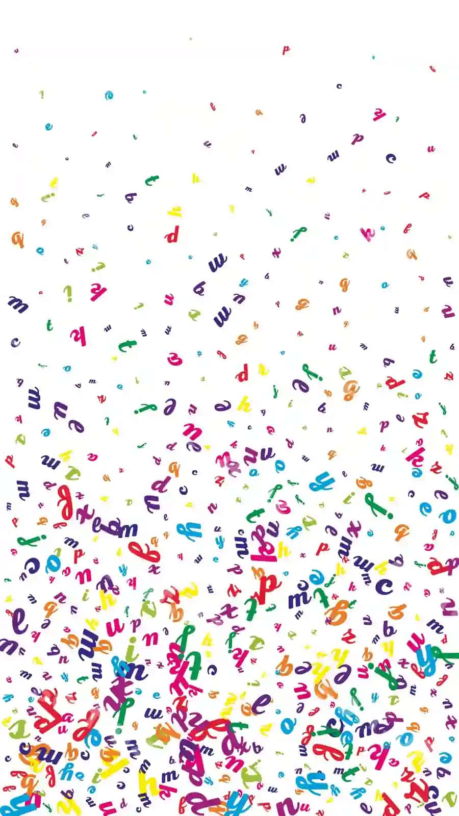 Uchuvchi lotin harflar rang-barang bolalarongli tarqatilgan | Flying latin letters colorful childish scattered