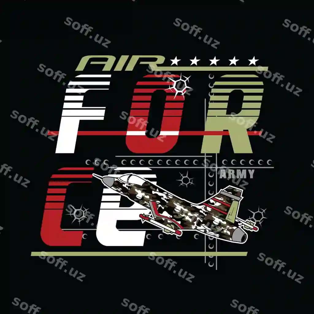Vektor illustratsiyasi jund kuchlari strelkochi samolyot | Vector illustration military force jet fighter