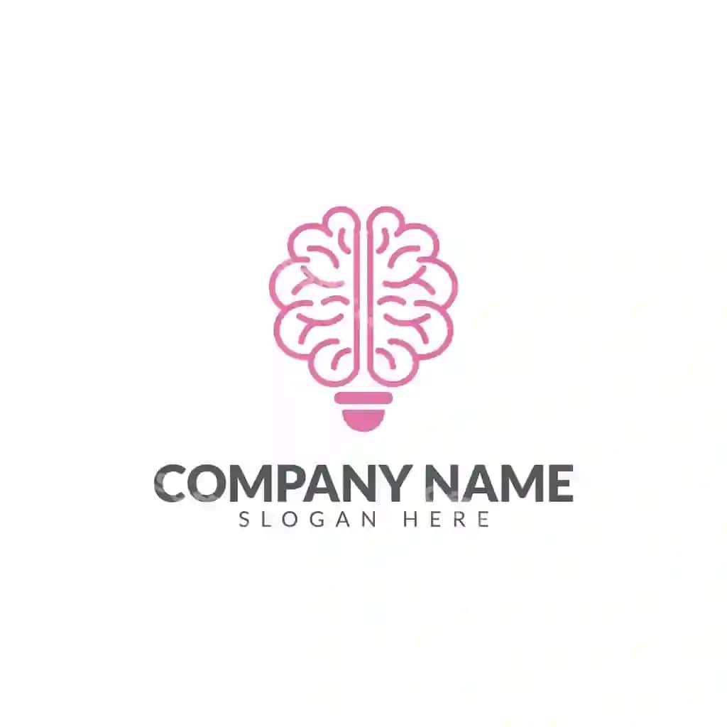 Bosh chiroq logotip vektor dizayn shabloni | Brain lightbulb logo vector design template