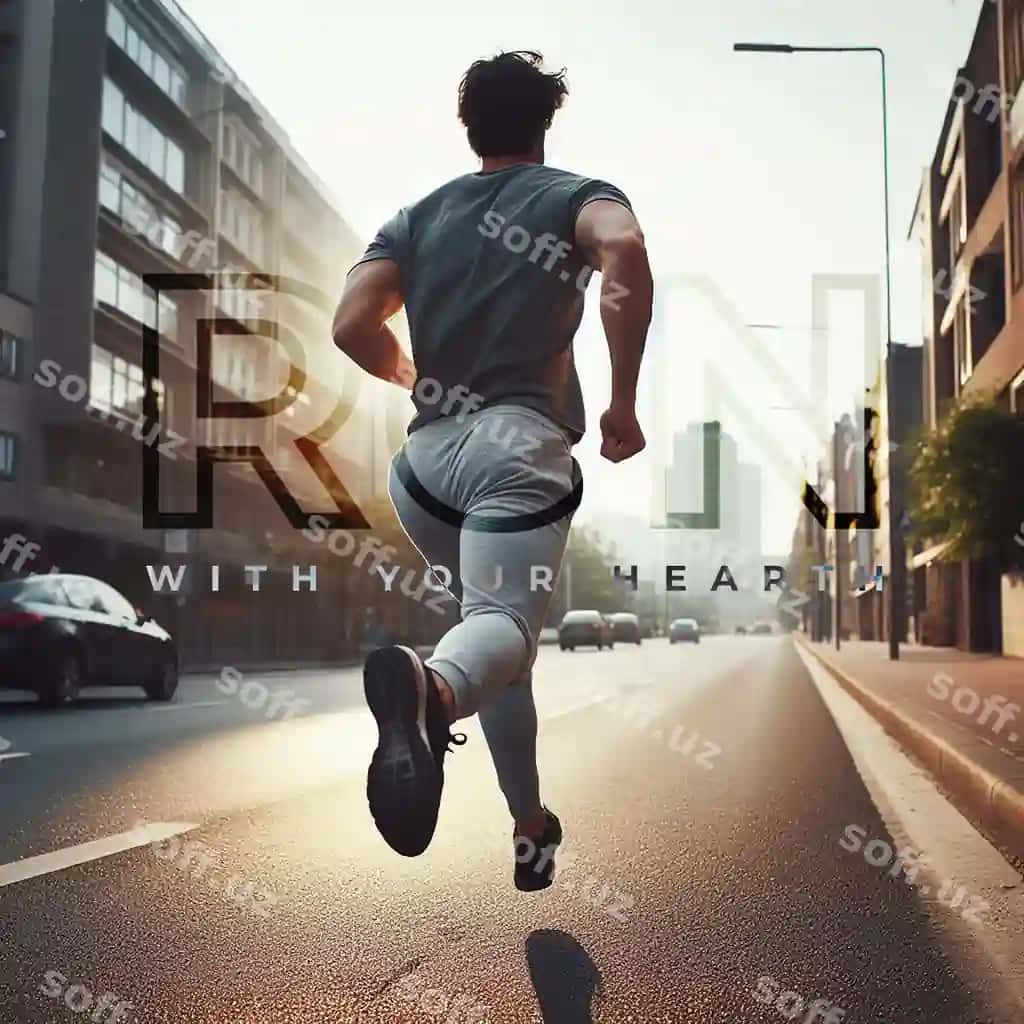 Erkak yug'ilmoqda poster dizayni | Man running poster design