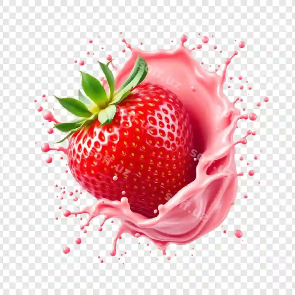 Chelak strawberry splash yangi qizil mazali qizil shirin yozgi meva | Juicy strawberry splash fresh red delicious creamy pink sweet summer